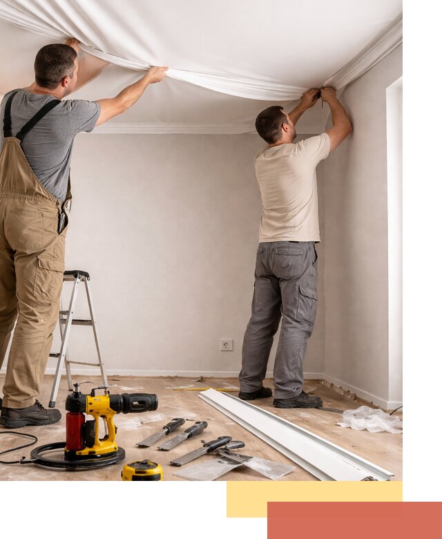 Монтаж ПВХ натяжного потолка в Губкине качественно и быстро