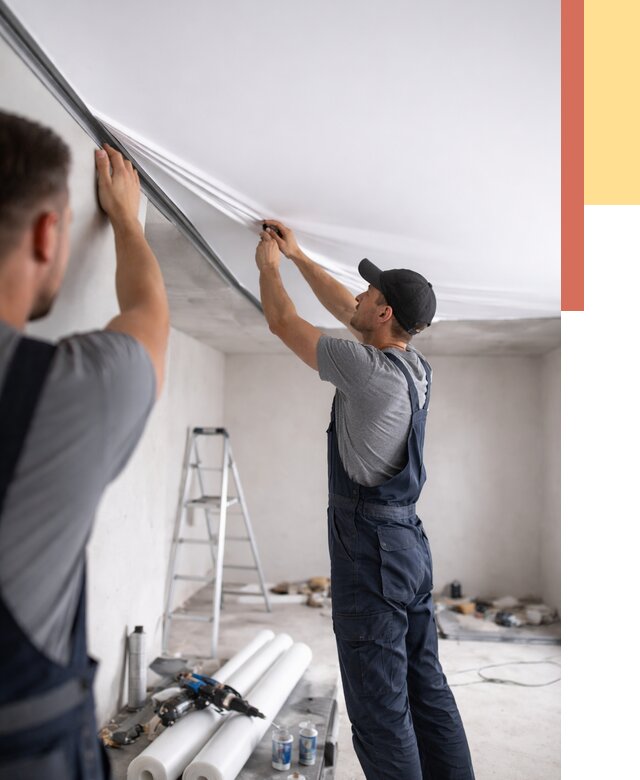 Монтаж матового натяжного потолка в Губкине от 4571 руб./м² — быстро и недорого | ОТДЕЛОЧНИК-Гбк