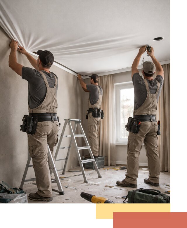 Монтаж матового натяжного потолка в Губкине качественно и быстро