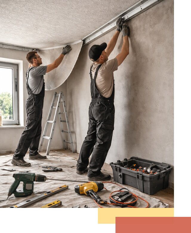 Монтаж фактурного натяжного потолка в Губкине качественно и быстро