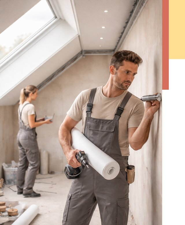 Монтаж натяжного потолка на мансарде в Губкине от 3555 руб. | ОТДЕЛОЧНИК-Гбк