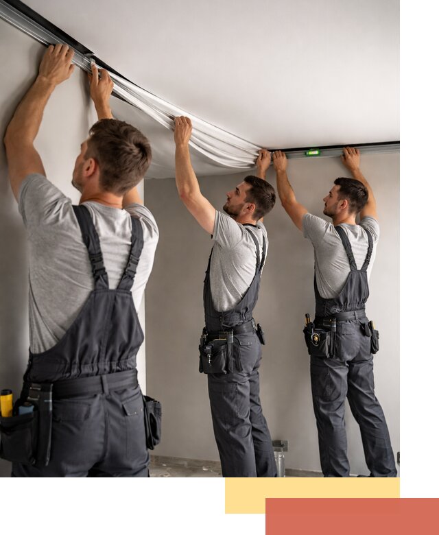 Теневые натяжные потолки в Губкине: монтаж и отделка быстро и качественно