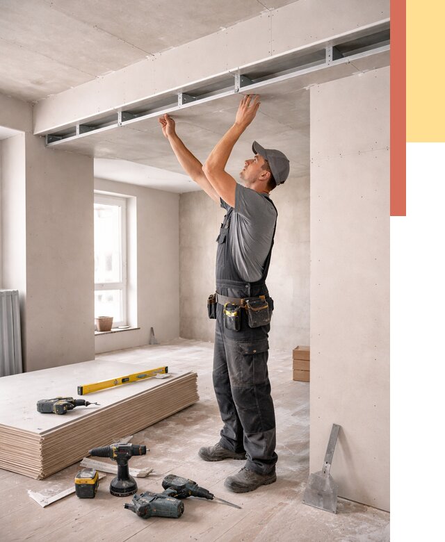 Потолок из гипсокартона с нишей в Губкине от 1270 руб. под ключ | ОТДЕЛОЧНИК-Гбк