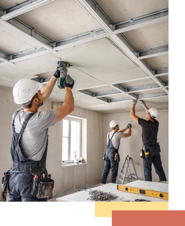 Кессонный потолок из гипсокартона под ключ в Губкине