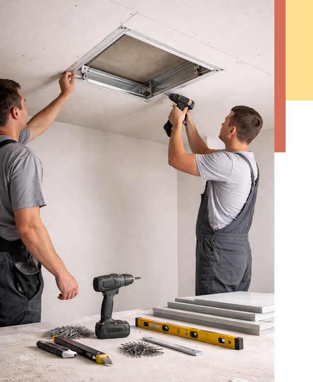 Установка люка в потолок ГКЛ в Губкине от 2540 руб. под ключ | ОТДЕЛОЧНИК-Гбк