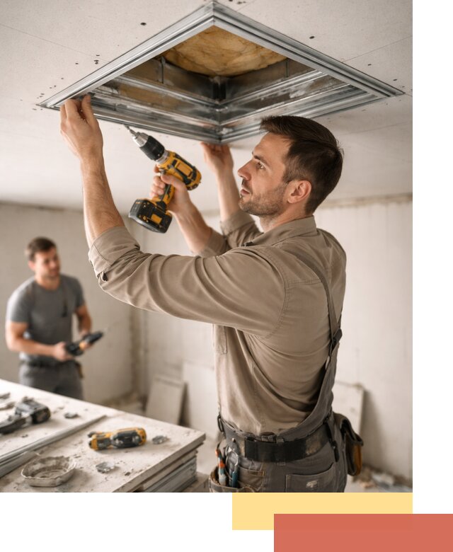 Монтаж люка в потолок из ГКЛ в Губкине