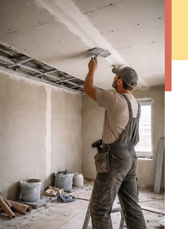 Ремонт потолка из гипсокартона в Губкине от 660 руб./м² — быстро и недорого | ОТДЕЛОЧНИК-Гбк