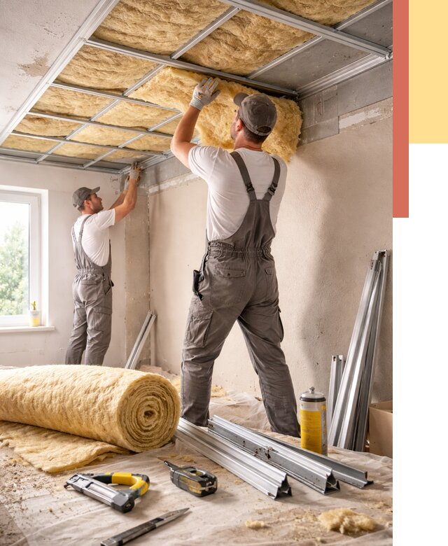 Утепление потолка в Губкине от 7314 руб/м2 — недорого, быстро, под ключ | ОТДЕЛОЧНИК-Гбк