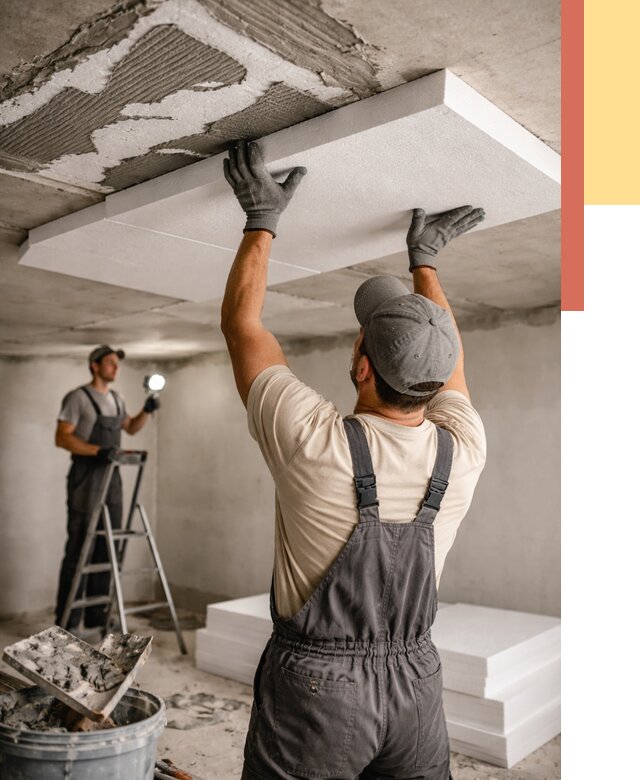 Утепление потолка пенопластом в Губкине от 4571 руб/м2 — недорого и быстро | ОТДЕЛОЧНИК-Гбк