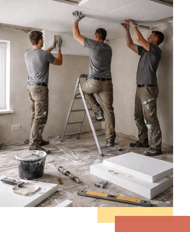 Утепление потолка пенопластом в Губкине быстро и качественно