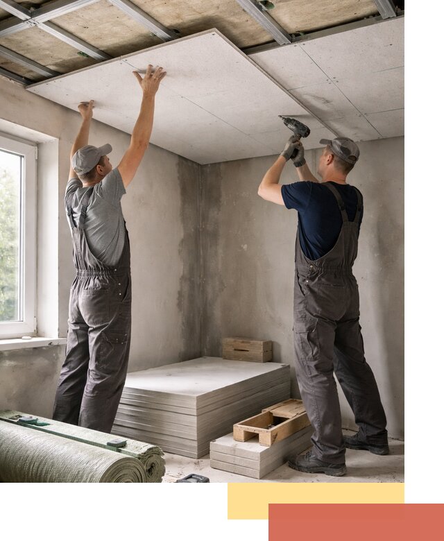 Шумоизоляция потолка панелями ЗИПС в Губкине